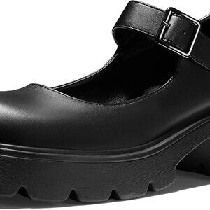 Women Platform Mary Janes Shoes Chunky Heel Buckle Ankle Strap Dress